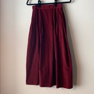 Talbots Women's Maxi Skirt in Rich Burgundy